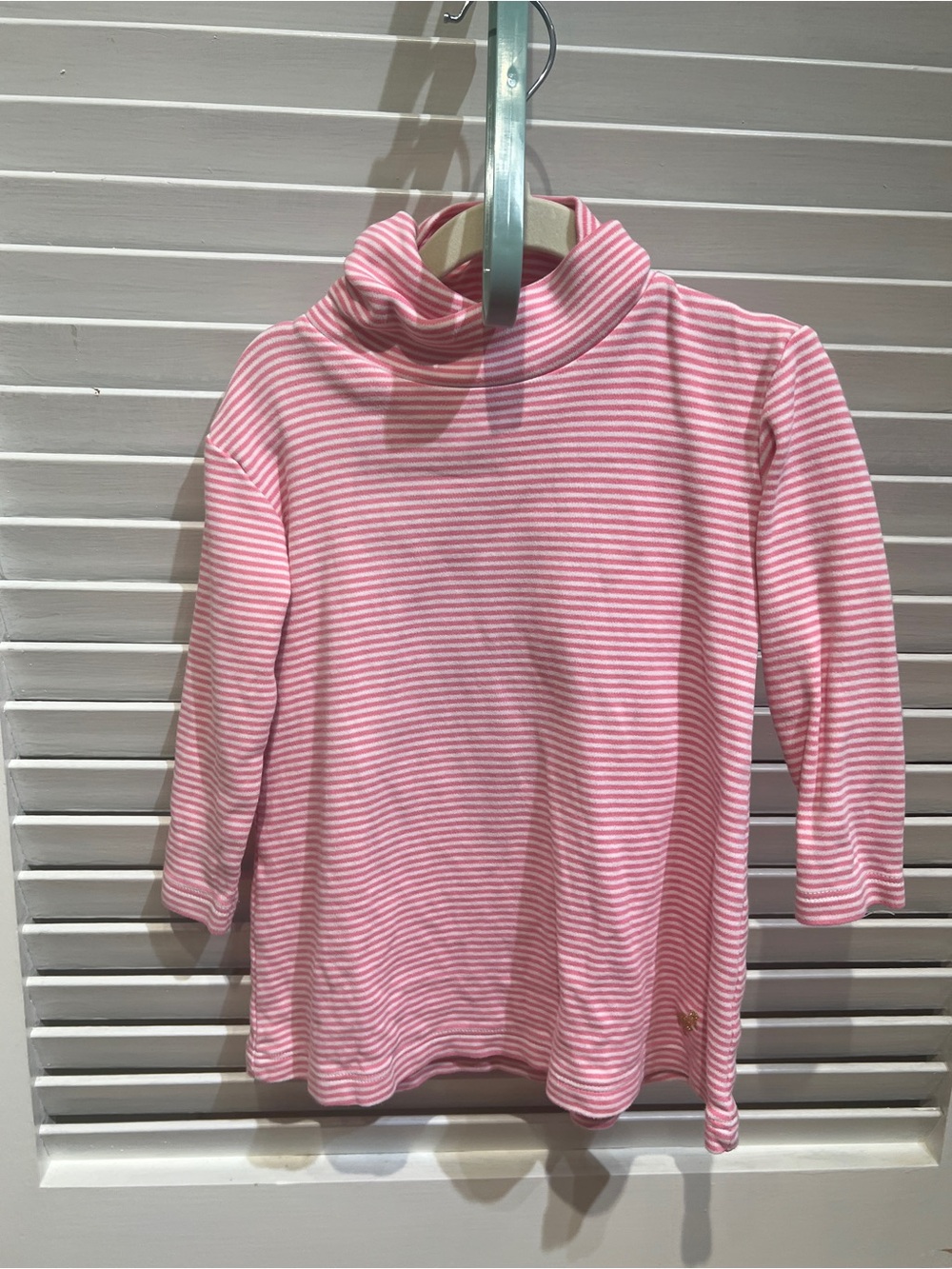 The Beaufort Bonnet Company Pink and White Striped Turtleneck